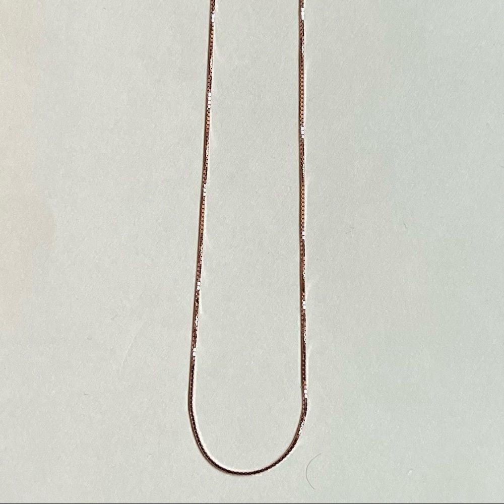 14k solid rose gold box chain Necklace | Real Gold Box chain necklace | 20”